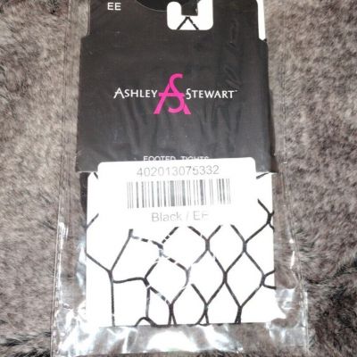 NEW Women's Black Footed Tights size EE by ASHLEY STEWART